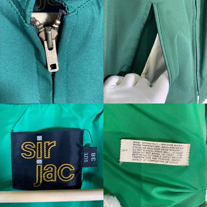 60's Sir Jac サージャック ポリコットン スウィングトップ ジップアップジャケット グリーン Size 38 福生店