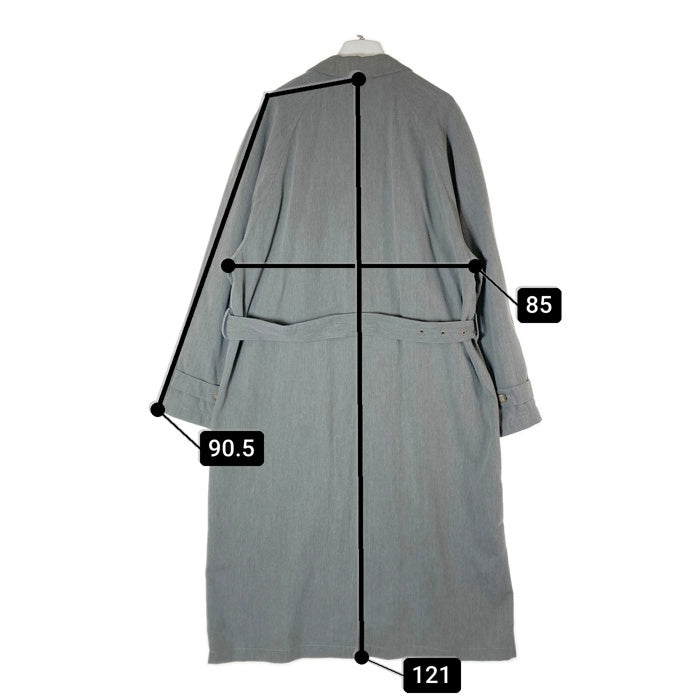 GIORGIO ARMANI LE COLLEZIONI ジョルジオアルマーニ  コレツィオーニ ポリエステルxオレフィン ロングコート グレー size38 瑞穂店