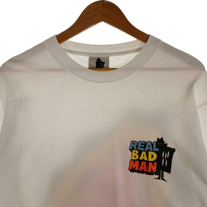 REAL BAD MAN リアルバッドマン プリント ロングスリーブTシャツ ホワイト Size M 福生店