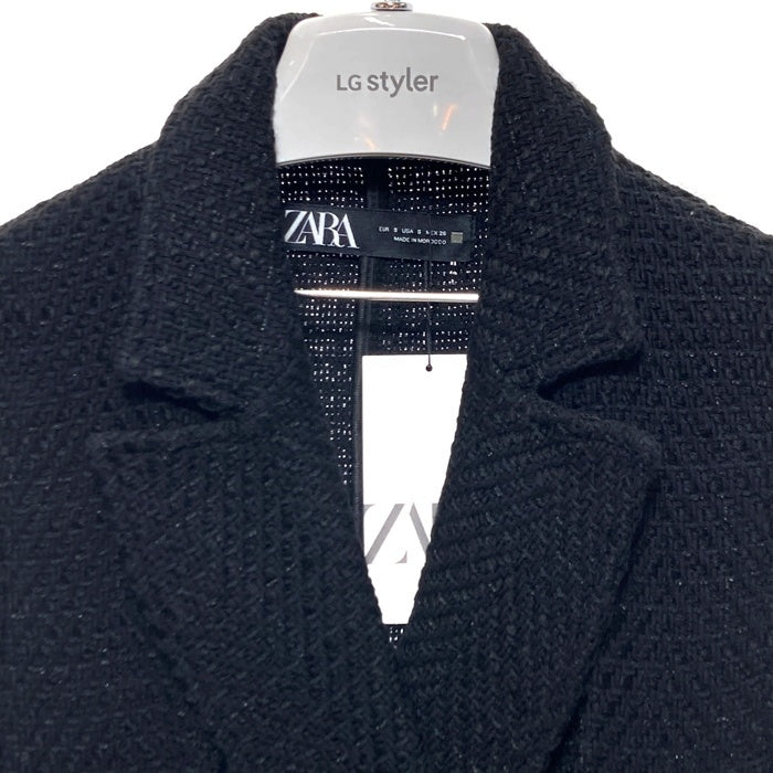 ZARA ザラ タグ付き バーズアイベスト 2325 173 800 ブラック sizeS 瑞穂店