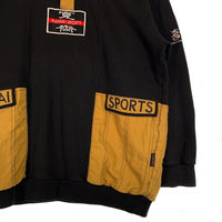 KANSAI SPORTS カンサイスポーツ ハーフスナップ プルオーバースウェット ブラック Size L 福生店