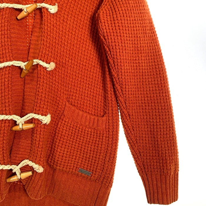 BURBERRY BLACK LABEL バーバリーブラックレーベル ショールカラーウールカーディガン オレンジ Size 3 福生店