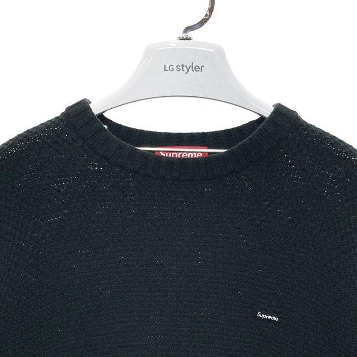 SUPREME シュプリーム 20AW Textured Small Box Sweater スモールボックスロゴニット ブラック sizeL 瑞穂店