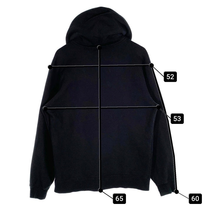 SUPREME シュプリーム 19AW NIKE ナイキ Leather Applique Hooded Sweatshirt レザーアップリケ プルオーバースウェットパーカー ブラック CK6225-010 Size M 福生店