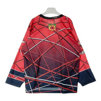 NIKE ナイキ S6-08-11-FSA カゴ ブラックホークス CCM ゲームシャツ レッド sizeL 瑞穂店