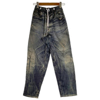 US アス Fake Vintage Denim Easy Pants フェイクヴィンテージデニム イージーパンツ 転写プリント インディゴ Size F 福生店