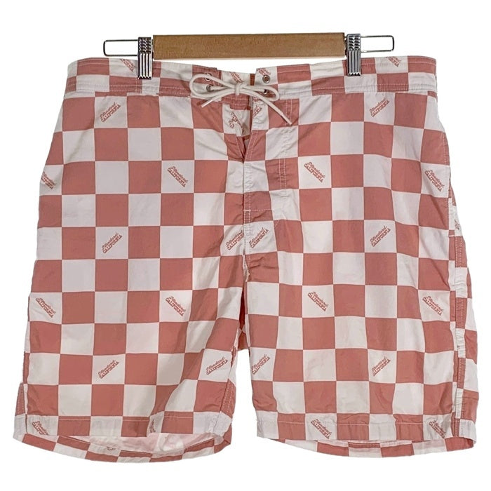 STANDARD CALIFORNIA スタンダードカリフォルニア SD Checker Surf Shorts チェッカフラッグ サーフショーツ オレンジ Size L 福生店