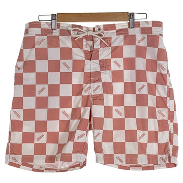 STANDARD CALIFORNIA スタンダードカリフォルニア SD Checker Surf Shorts チェッカフラッグ サーフショーツ オレンジ Size L 福生店