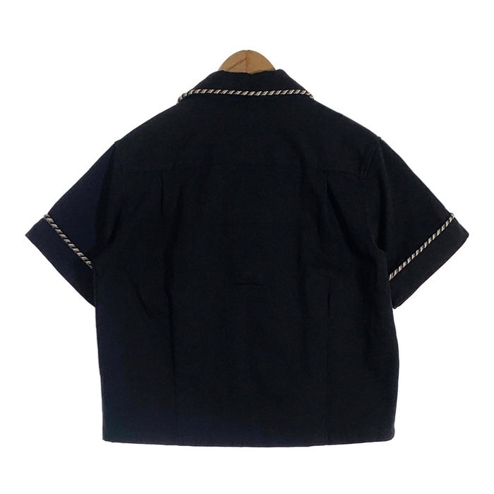 KODY PHILLIPS コディフィリップス LASSO SHIRT コットン 装飾 半袖シャツ ブラック Size S 福生店