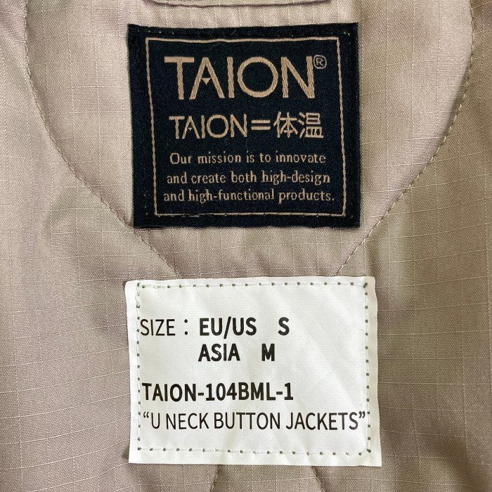 TION タイオン インナーダウン ダウンカーディガン ジャケット TAION-104BML-1 カーキ sizeM 瑞穂店