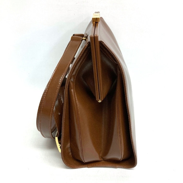OLD GUCCI オールドグッチ 00320460048 レザー がま口 リュック ブラウン 瑞穂店