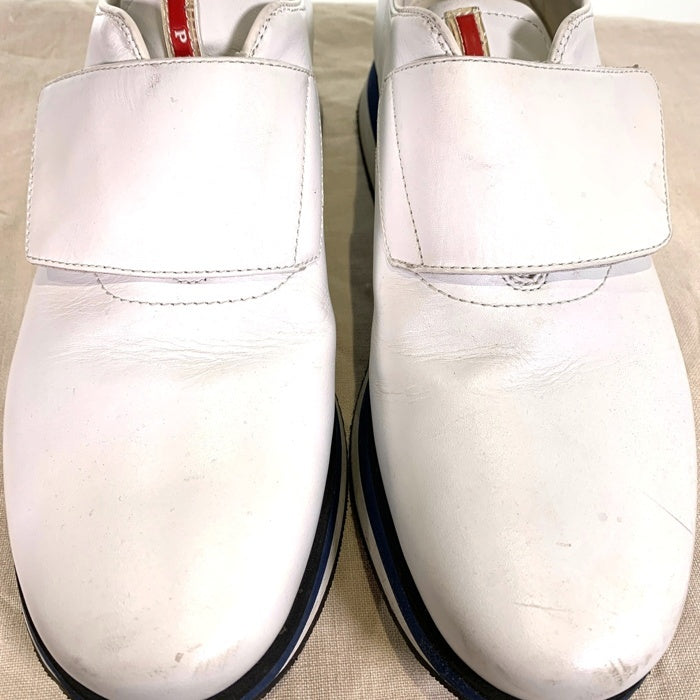 PRADA SPORT プラダスポーツ ベルクロ レザースリッポン スニーカー ホワイト 40 2351 Size 7 (25.5-26cm相当) 福生店