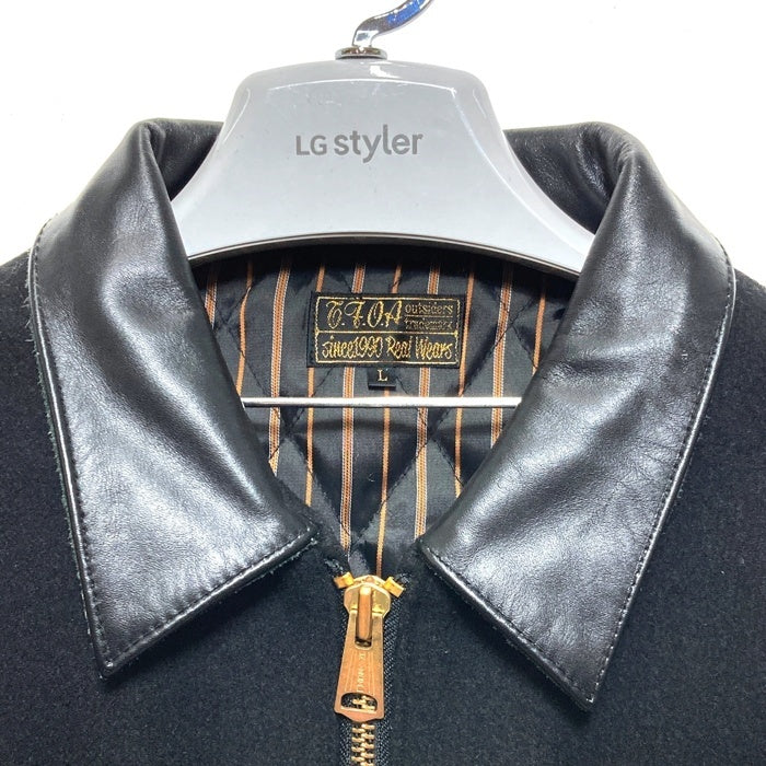 T.F.O.A クローズ 武装戦線 ウール レザー スポーツジャケット ブラック Size L 瑞穂店