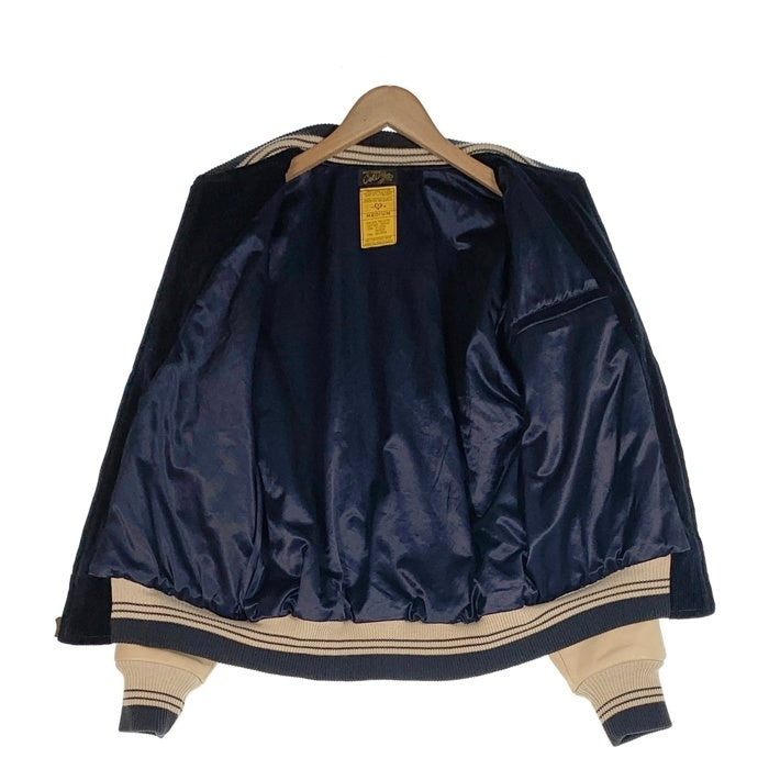 COLIMBO コリンボ Sprit Mound Sports Jacket 袖レザー ジップアップ スタジャン ネイビー Size M 福生店