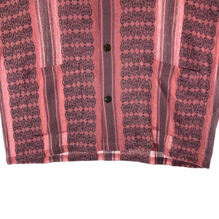 Needles ニードルズ 23SS Cabana Shirt カバナシャツ 開襟 半袖 ジャカード ピンク グレー MR242 Size L 瑞穂店