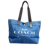 COACH コーチ ホースビッグロゴ デニム トートバッグ インディゴ 瑞穂店