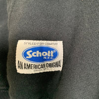 Schott ショット HOODED SWEAT CROWN LOGO フーデッド スウェット クラウンロゴ プルオーバー フーディー パーカー ブラック 782-2231019 Size M 福生店