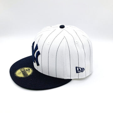 NEWERA ニューエラ New York Yankees ストライプ 2トーン キャップ 帽子 ホワイト×ネイビー size7 1/2(59.6cm) 瑞穂店