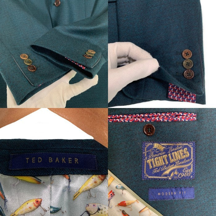 TED BAKER テッドベイカー ウール 2B テーラードジャケット ブレザー グリーン Size 40S 福生店