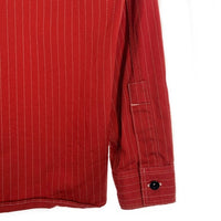 SUGAR CANE シュガーケーン ウォバッシュストライプ ワークシャツ 長袖 チンストラップ レッド SC28340 Size M 福生店