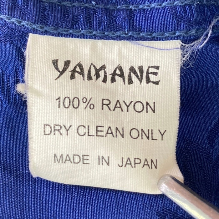 EVISU エヴィス ジャガード織 和柄 レーヨン オープンカラー アロハシャツ ブルー size40 瑞穂店