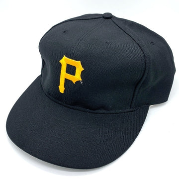 90's~ MLB ピッツバーグ・パイレーツ スナップバック ベースボールキャップ ブラック USA製 ANNCO 福生店