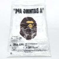 A BATHING APE アベイシングエイプ MINI WALLET M ミニウォレット カウレザー エンボス加工 ショルダーストラップ ブラック 福生店