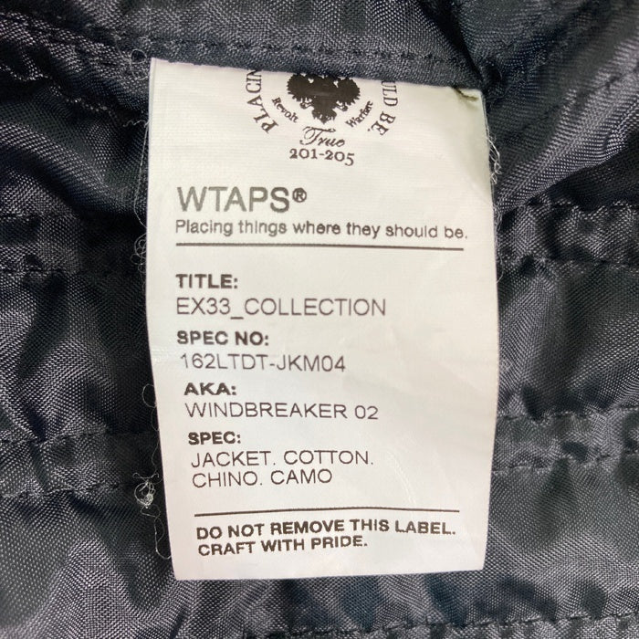 WTAPS ダブルタップス  162LTDT-JKM04 WINDBREAKER 02 コットン コーチジャケット 迷彩 カーキ sizeM 瑞穂店