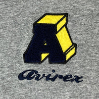AVIREX アヴィレックス  パイルロゴ Tシャツ グレー sizeM 瑞穂店