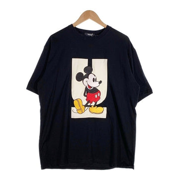 UNDERCOVER アンダーカバー Disney ディズニー ミッキーマウス刺繍 Uロゴプリント Tシャツ ブラック UC1C8805 Size 5 福生店