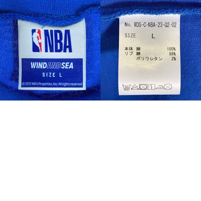 WIND AND SEA ウィンダンシー NBA New York Knicks ニューヨークニックス タートルネック ロングスリーブTシャツ ブルー Size L 福生店