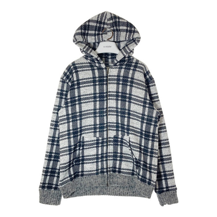 glamb グラム Freddie parka フレディーパーカー ジップアップ ニット チェック GB15AT/CS17 Size 3 瑞穂店