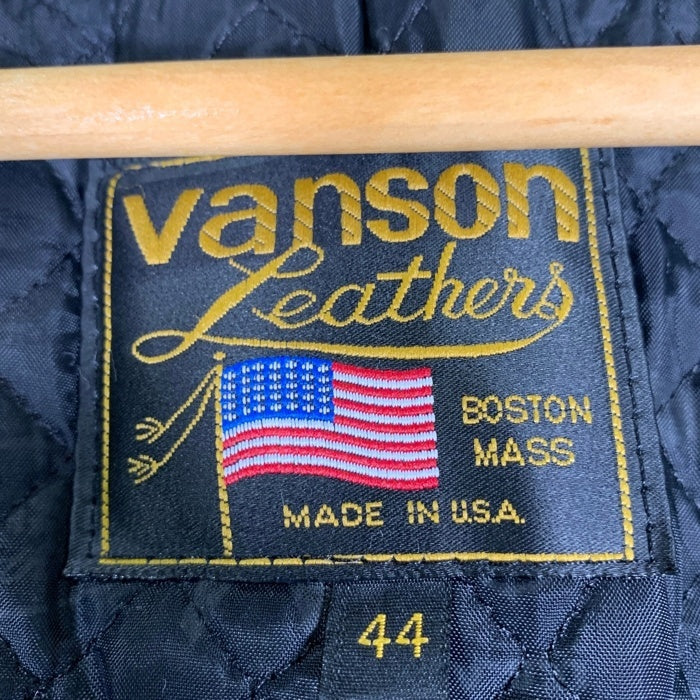 VANSON バンソン C2 レザーダブルライダースジャケット ブラック 現行 Size 44 福生店