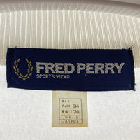 FRED PERRY フレッドペリー PWS-1500 80s ヒットユニオン製 刺繍ロゴ ハイネック トラックジャケット ホワイト size- 瑞穂店