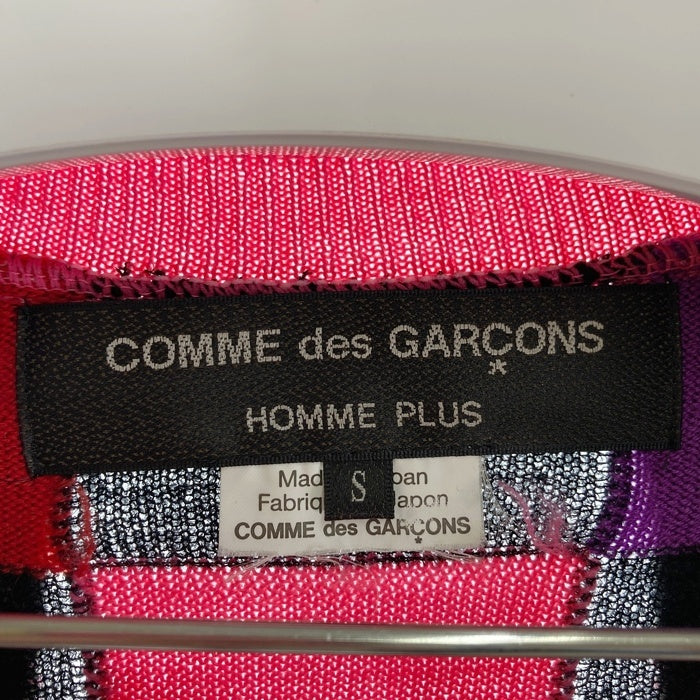 COMME des GARCONS HOMME PLUS コムデギャルソンオムプリュス PF-N004 AD2020 再構築 ドッキング セーター 千鳥 チェック ピンク sizeS 瑞穂店
