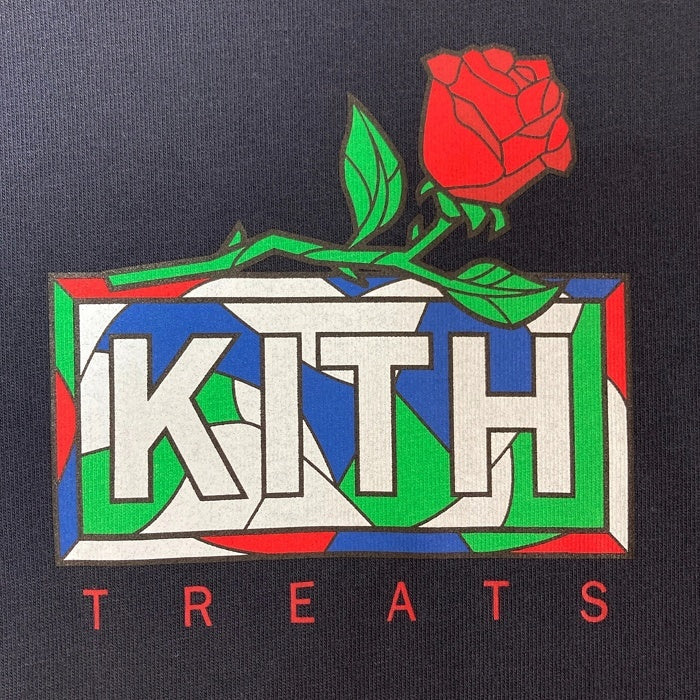 KITH キス TREATS Mosaic Rose L/S Tee モザイクローズ 長袖Tシャツ ネイビー sizeL 瑞穂店