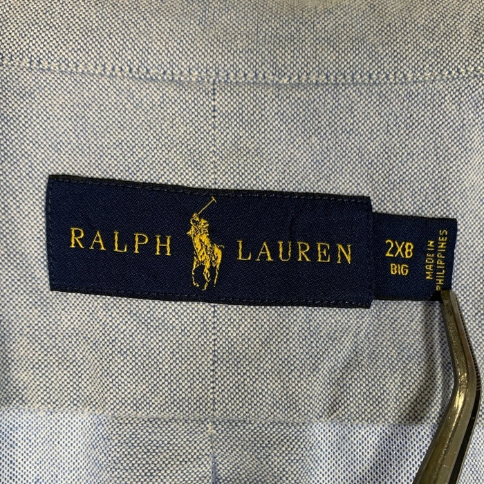POLO RALPH LAUREN ポロ ラルフローレン オックスフォード 長袖 ボタンダウン シャツ グレー Size 2XB 福生店