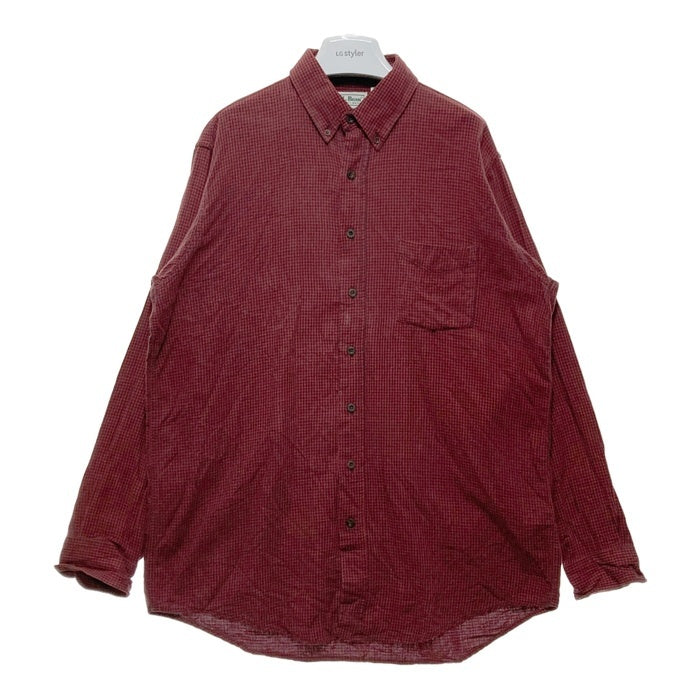 L.L.Bean エルエルビーン ボタンダウン ネルシャツ レッドxブラック sizeL 瑞穂店