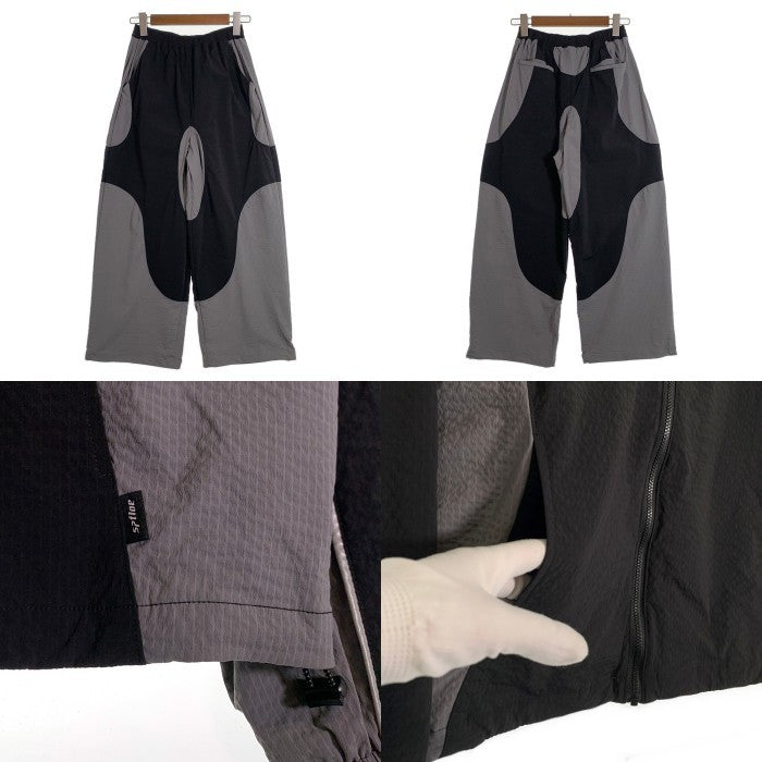 Spfloe ナイロンストレッチ トラックスーツ ジャケット パンツ ブラック セットアップ グレー Size S/M 福生店