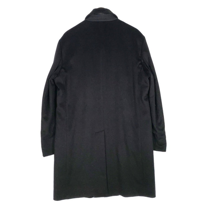 allegri アレグリ カシミヤ アンゴラ ステンカラーコート ブラック 襟裏フェイクレザー Size L 福生店