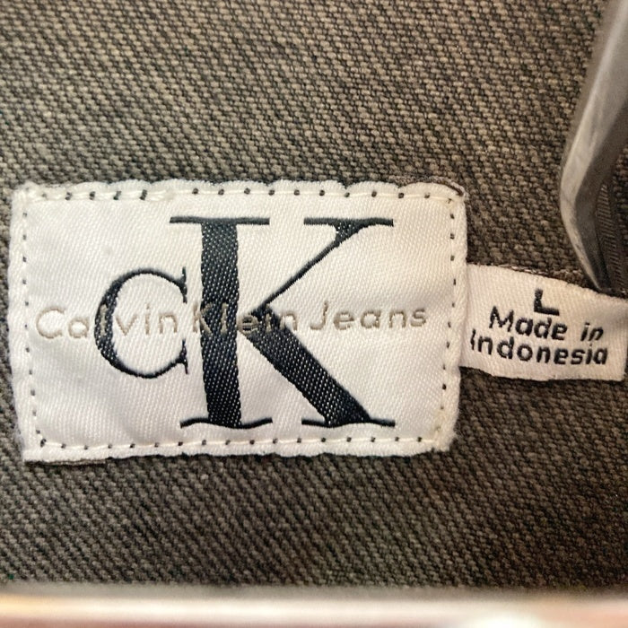 Calvin Klein Jeans カルバンクラインジーンズ ブラックデニム 4つポケット トラッカージャケット Gジャン ブラック sizeL 瑞穂店