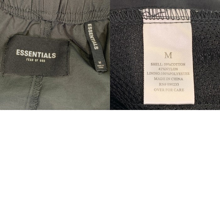 FOG ESSENTIALS エッセンシャルズ フロントラバーパッチ コットン ナイロン パンツ ブラック Size M 福生店