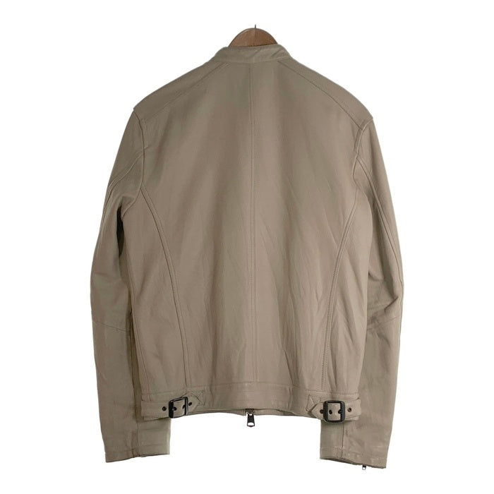 JACKROSE ジャックローズ 羊革 シープスキン レザー シングル ライダースジャケット ホワイト 5 220706J Size 5 福生店