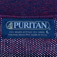 90's PURITAN ピューリタン ニットベスト ボタン ボルドー アクリル ウール Size L 福生店