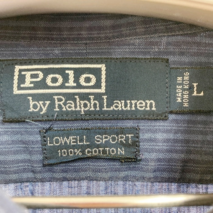 Polo Ralph Lauren ポロラルフローレン LOWELL SPORT 半袖シャツ ストライプ ネイビー sizeL 瑞穂店