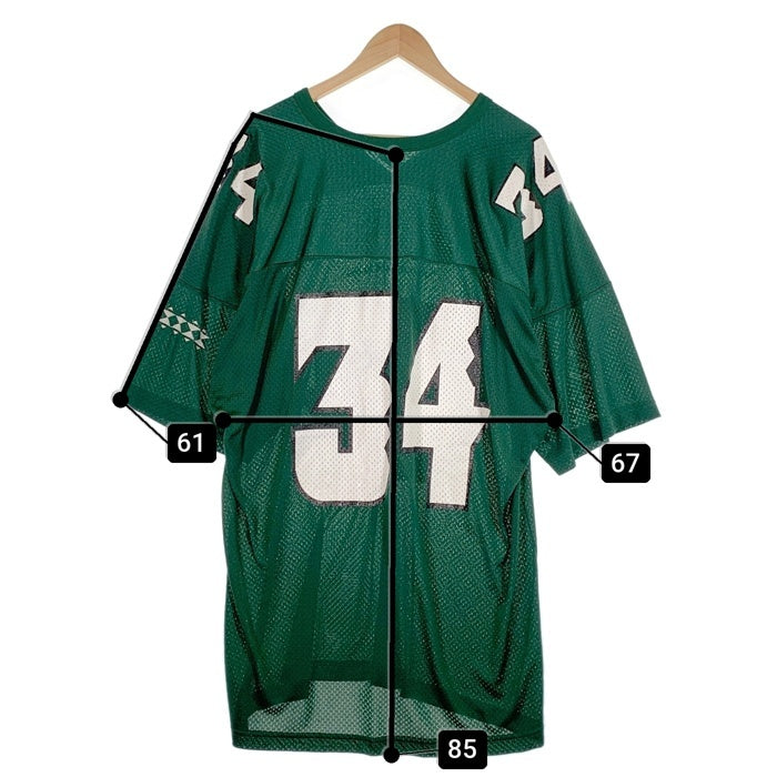 HAWAII WARRIORS メッシュ フットボールシャツ グリーン ラッセル ラバープリント Size XXL 福生店