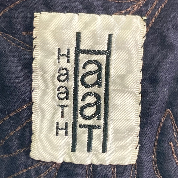 ISSEY MIYAKE イッセイ ミヤケ HAAT ボタニカル ステッチ刺繡 中綿スカート ブラック size2 瑞穂店