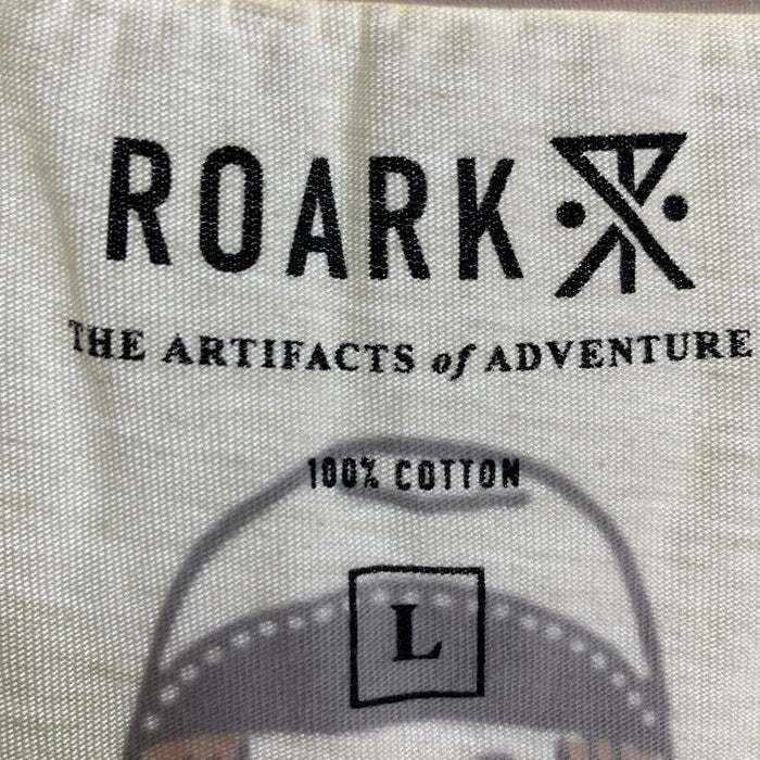 ROARK ロアーク REVIVAL "RAMBLERS" S/S TEE プリントTシャツ ナチュラル Size L 福生店