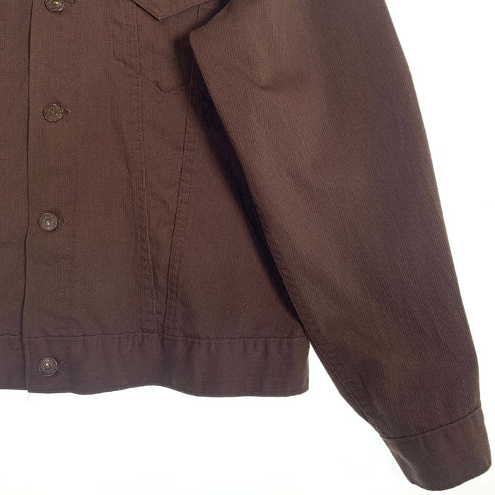 70's LEVI'S リーバイス Cotton Pique Trucker Jacet コットンピケ トラッカージャケット ボタン裏529 ビッグE 三角タグ ブラウン Size M相当 福生店