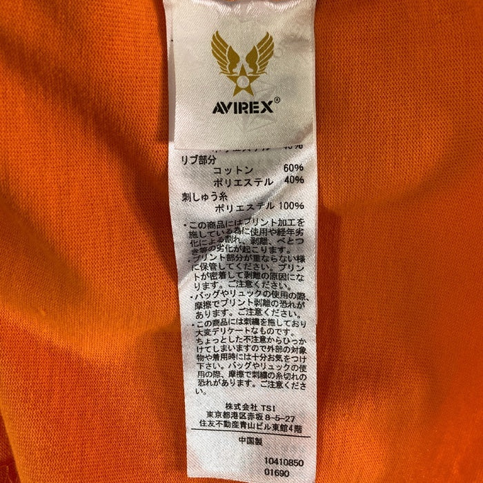 AVIREX アヴィレックス トップガン シーチング パッチ Tシャツ オレンジ sizeM 瑞穂店